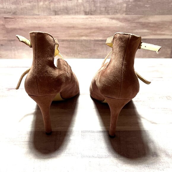 Adrienne Vittadini Womens Suede Pointed Toe Heels With Ankle Strap Size 8M - Picture 11 of 12